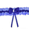 Blaues Strumpfband Schleife - mit Namen