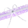 Strumpfband Spitze lila - individuell