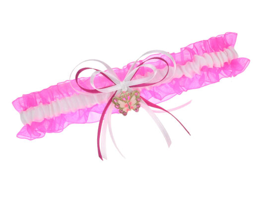 Strumpfband Butterfly Pink