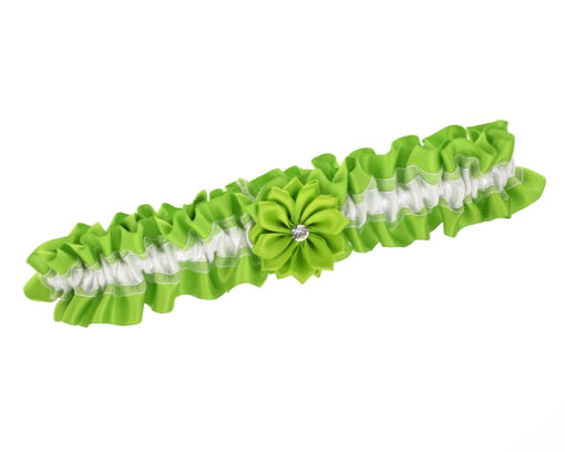 Hochzeitsstrumpfband Grün Flower