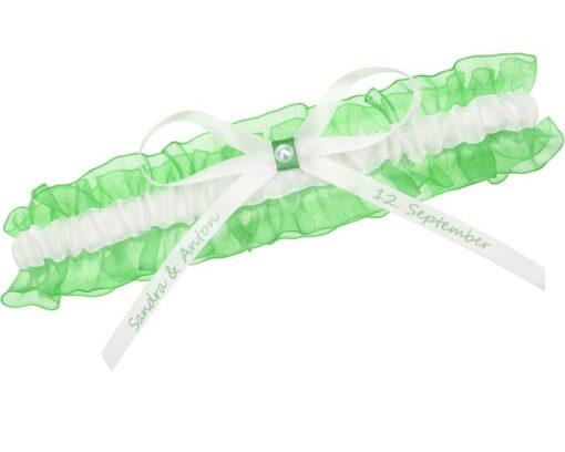 grünes Strumpfband - individuell