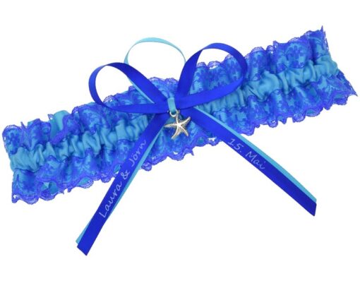 Strumpfband Meeresblau - individuell